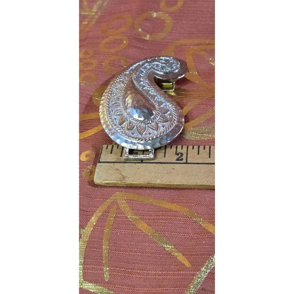 Vintage Dotty Smith Paisley Belt Buckle
